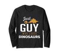 Just A Guy Who Loves Dinosaurs Paleontologist Paleontology A Maglia a Manica