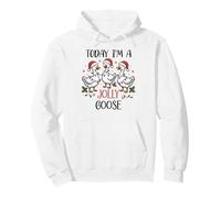 Just a Jolly Goose Silly Christmas Festive Goose on Loose Felpa con Cappuccio