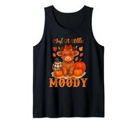 Just A Little Moody Fall Cow Thanksgiving Autumn Vibes Autunno Canotta