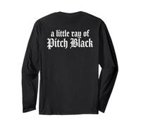 Just A Little Ray of Pitch Black Halloween Goth Gothic Punk Maglia a Manica