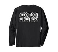 Just A Little Ray of Pitch Black Halloween Goth Gothic Punk Maglia a Manica
