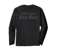 Just A Little Ray of Pitch Black Halloween Goth Gothic Punk Maglia a Manica