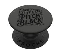 Just A Little Ray Of Pitch Black Halloween Goth Gothic Punk PopSockets PopGrip Adesivo