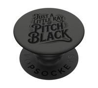 Just A Little Ray Of Pitch Black Halloween Goth Gothic Punk PopSockets PopGrip Adesivo