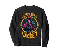 Just A Little Wicked Funny Halloween Strega Trick or Treat Felpa