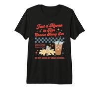 Just A Mama in Her String Cheese Era Retro Toddler Mom Maglietta Premium
