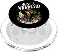 Just A Mermaid In A Human World Citazione Fantasy Mermaid Lover PopSockets PopGrip per MagSafe