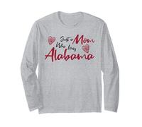Just a Mom Who Loves Alabama Cute Alabama Mom Maglia a Manica