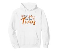 Just a Mom Who Loves Texas State Pride Cute Texas Mom Felpa con Cappuccio