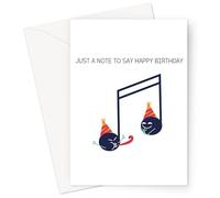 Just A Note To Say Biglietto di auguri di buon compleanno, biglietto di compleanno per musicista, biglietto di compleanno per amici, fratelli, genitori, nonni, partner o coniuge, solo un biglietto per