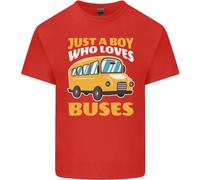 Just A Ragazzo Chi Ama Bus Autobus Autista T-Shirt Ragazzi Ragazze