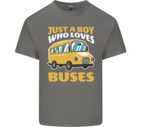 Just A Ragazzo Chi Ama Bus Autobus Autista T-Shirt Ragazzi Ragazze