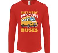 Just A Ragazzo Chi Ama Bus Autobus Autista Uomo Maniche