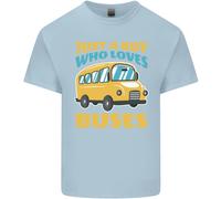 Just A Ragazzo Chi Ama Bus Autobus T-Shirt Ragazzi Ragazze