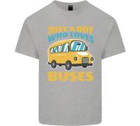 Just A Ragazzo Chi Ama Bus Autobus T-Shirt Ragazzi Ragazze