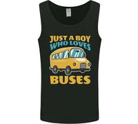 Just A Ragazzo Chi Ama Bus Autobus Uomo Canotta Maglia