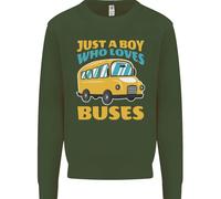 Just A Ragazzo Chi Ama Bus Autobus Uomo Felpa Maglione