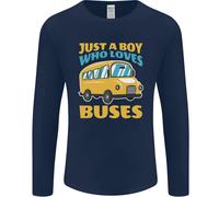 Just A Ragazzo Chi Ama Bus Autobus Uomo Maniche
