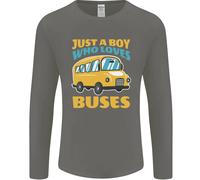 Just A Ragazzo Chi Ama Bus Autobus Uomo Maniche