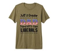 Just A Regular Dad Trying Not To Raise Liberals for Dads Maglietta Premium