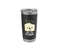 Just A Sec I'm Stinking Funny Cheese Pun Bicchiere termico in acciaio inox doppia parete