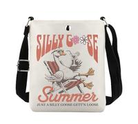 Just a Silly Goose On The Loose Crossbody Bag Goose Goose Summer Club Merch Beach Trip Lover Regalo, Oca Estate Cb Eu, 8.27 Inches ×6.5 Inches × 0.79 Inches