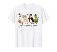Just a Spooky Goose Halloween Carino Horror Spooky Oca Maglietta