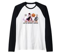 Just A Spooky Goose Halloween Silly-Goose Divertente Halloween Maglia con Maniche Raglan