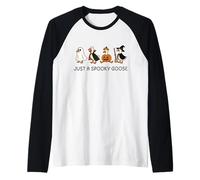 Just A Spooky Goose Halloween Silly Goose Funny Halloween Maglia con Maniche Raglan