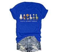 Just A Spooky Goose Shirt divertente Halloween Silly Goose T-shirt con scollo a V, Blu zaffiro-1, XL