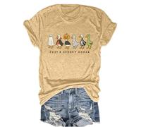 Just A Spooky Goose Shirt divertente Halloween Silly Goose T-shirt con scollo a V, Cammello-1, L