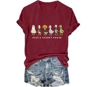 Just A Spooky Goose Shirt divertente Halloween Silly Goose T-shirt con scollo a V, Scollo a V bordeaux, L