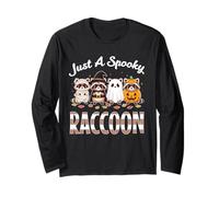 Just A Spooky Raccoon Halloween Costume Funny Trash Panda Maglia a Manica
