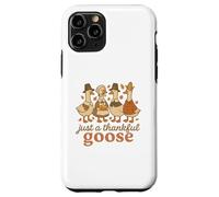 Just a Thankful Goose Funny Thanksgiving Retro Fall Custodia per iPhone 11 Pro