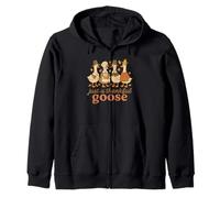 Just a Thankful Goose Funny Thanksgiving Retro Fall Felpa con Cappuccio