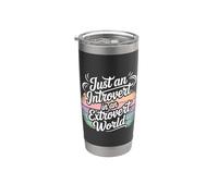 Just An Introvert In An Extrovert World Quiet Charm - Bicchiere termico in acciaio inox doppia parete