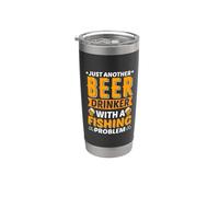 Just Another Beer Dinkker With A Fishing Problem Beer Lover Bicchiere termico in acciaio inox doppia parete