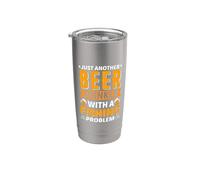 Just Another Beer Dinkker With A Fishing Problem Beer Lover Bicchiere termico in acciaio inox doppia parete