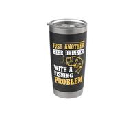 Just Another Beer Drinker With A Fishing Problem Fisherman Bicchiere termico in acciaio inox doppia parete