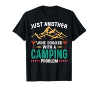 Just Another Wine Drinker with A Camping Hiking Camper Maglietta