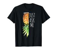 Just Ask Me Hawaii Ananas Frutta Estiva Cibo Hawaiano Maglietta