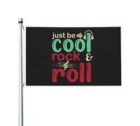 Just Be Cool Rock Roll Bandiere Resistente Alle Intemperie Bandiera Durevole Bandiera Da Giardino Per Interno Portico Casa 90X150Cm