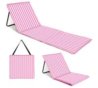 just be... Sedia Sdraiabile Pieghevole Da Spiaggia Camping Con Tasche, 1 Posto