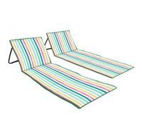 just be... Sedia Sdraiabile Pieghevole Da Spiaggia Camping Con Tasche, 1 Posto