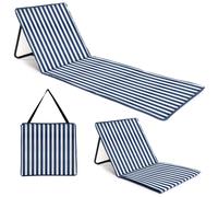 just be... Sedia Sdraiabile Pieghevole Da Spiaggia Camping Con Tasche, 1 Posto
