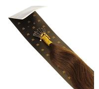 Just Beautiful Hair 40cm Micro Anello I-Stick Extensions Capelli Veri Remy Indiani, 0.5g - #braun, 1x200 ciocche
