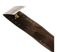 Just Beautiful Hair 50cm Micro Anello I-Stick Extensions Capelli Veri Remy Indiani, 1g - #2 marrone scuro, 1x200 ciocche