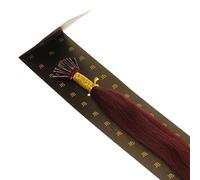 Just Beautiful Hair 50cm Micro Anello I-Stick Extensions Capelli Veri Remy Indiani, 1g - #99 rosso borgogna, 1x25 ciocche