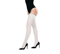 JUST BEAUTY TOUCH Autoreggenti in microfibra 60 denari con pizzo top velato autoreggenti, bianco, S-M