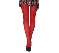 JUST BEAUTY TOUCH Collant da donna semi opachi in microfibra, 40 denari, classici, eleganti, confortevoli, disponibili nelle taglie S - 2XL, 15 colori, Rosso, XL